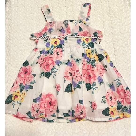 New Janie and Jack Infant Girls Floral Ruffle Dress size 3 to 6 Months - Picture 2 of 6